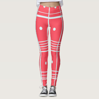 Rosa tryckta leggings