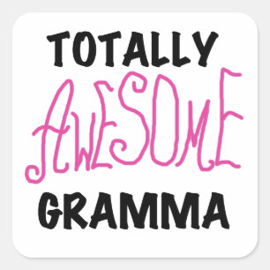 Rosa Tshirts-gåvor från Fantastisk Gramma Fyrkantigt Klistermärke