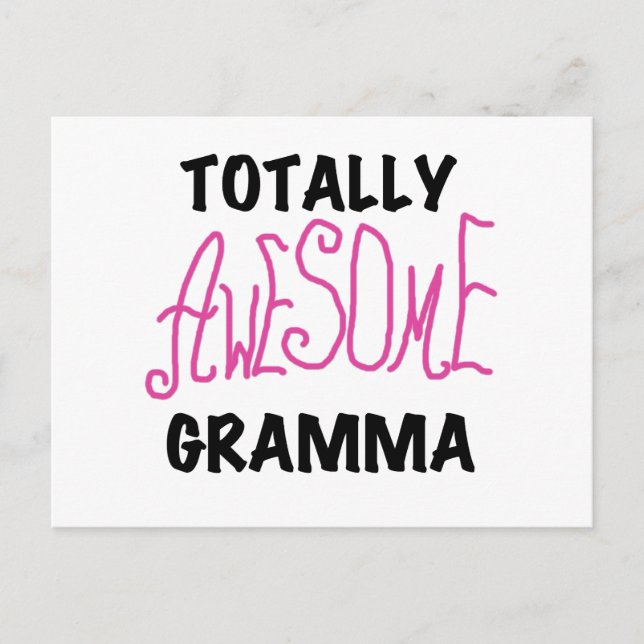 Rosa Tshirts-gåvor från Fantastisk Gramma  Vykort (Framsida)