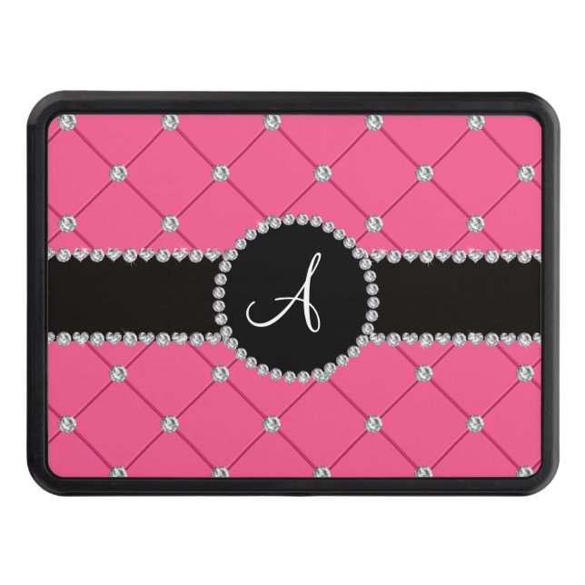 Rosa tuftdiamanter för Monogram Skydd För Dragkrok (Framsidan)