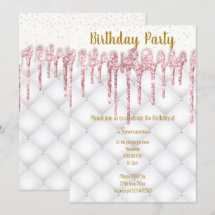 ROSA TUFTED CAKE TILLFÄLLEN BIRTHDAY INBJUDNINGAR