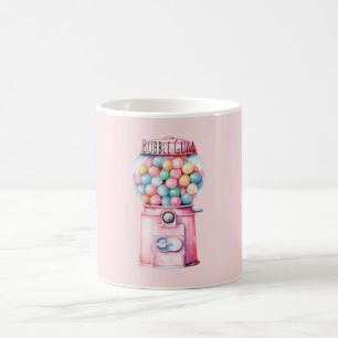 Rosa tuggummi kaffemugg