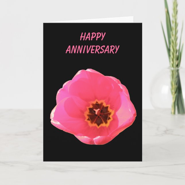 Rosa Tulip Anpassade Greeting Card Kort (Framsida)