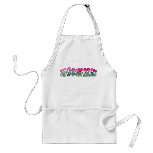 Rosa Tulip Apron Förkläde (Framsidan)