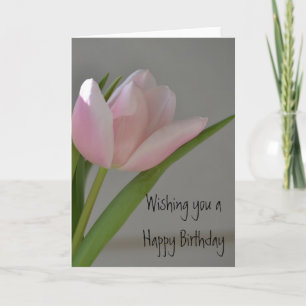 Rosa Tulip Birthday Kort