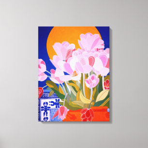Rosa Tulip-blommor Canvastryck
