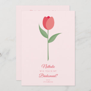 Rosa Tulip Bridesmaid Photo Friends Frieri kort