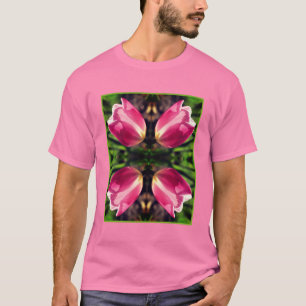 Rosa Tulip Flower In Sunlight Abstrakt T Shirt