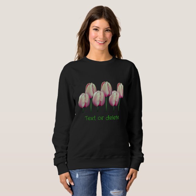 Rosa Tulip Flowers Personlig T Shirt (Hel framsida)