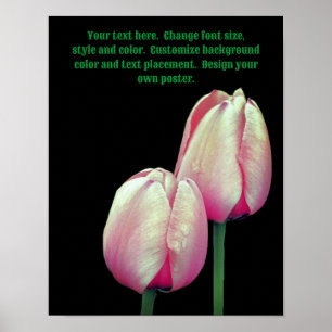 Rosa Tulip Flowers Skapar din egen Poster