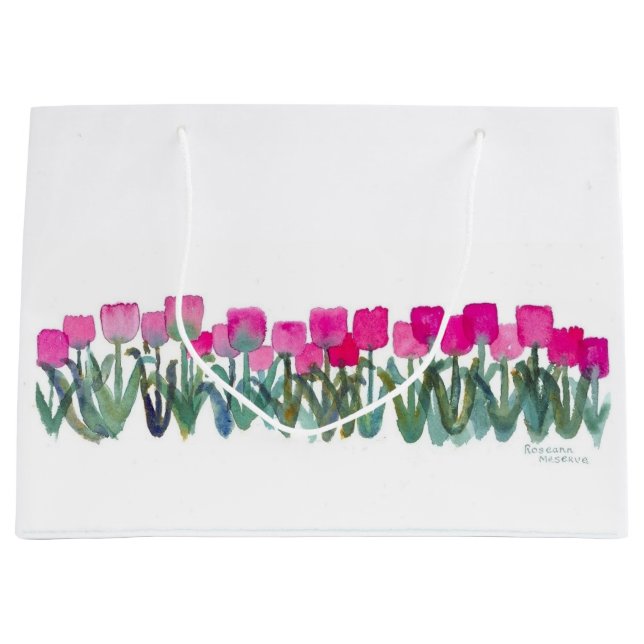 Rosa Tulip Gift Bag (Framsidan)