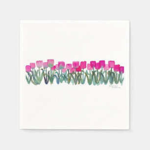 Rosa Tulip Grove Cocktail Napkin Pappersservett
