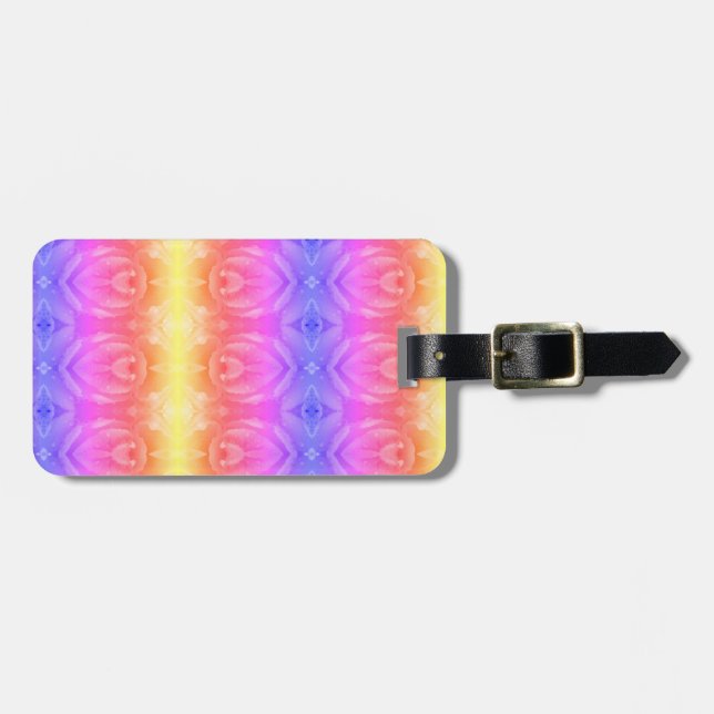 Rosa Tulip Ikat 6 Ipanema Bagagebricka (Horisontell Framsida)