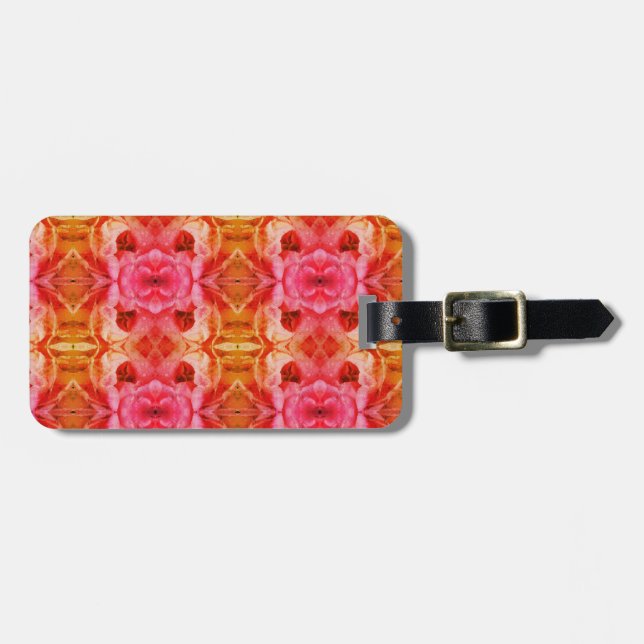 Rosa Tulip Ikat till X 1974 Bagagebricka (Horisontell Framsida)