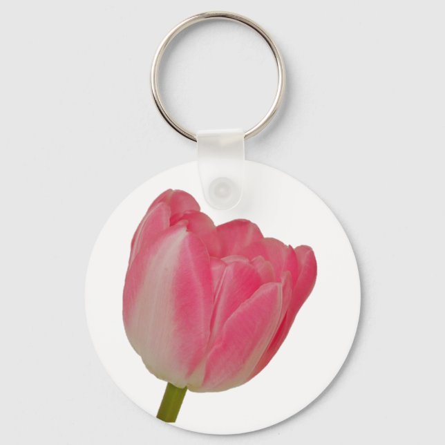 Rosa Tulip Keychain Nyckelring (Framsida)