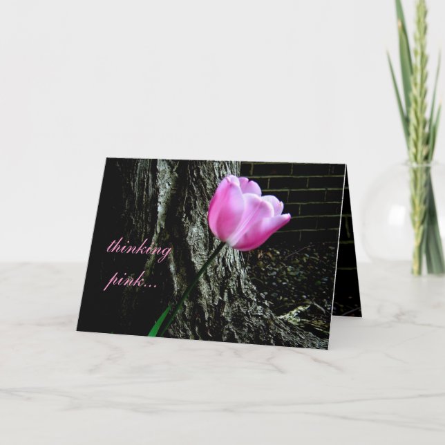 Rosa Tulip-kort Kort (Framsida)