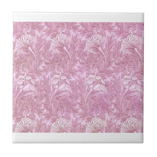 Rosa Tulip Mönster av William Morris Kakelplatta