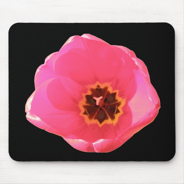 Rosa Tulip Mousepad Musmatta (Framsidan)