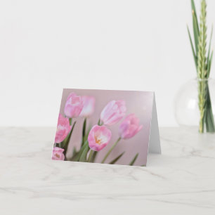 Rosa Tulip Note-kort Kort