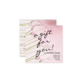 Rosa Tulip QR-Tackens förmånskvittokort Rabattkort