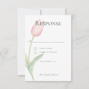 Rosa Tulip Solo Bröllop OSA Kort