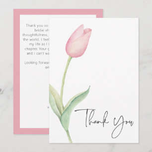 Rosa Tulip Solo Möhippa Tack Kort