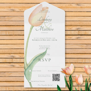  Rosa Tulip Solo Peach Modern QR-kod