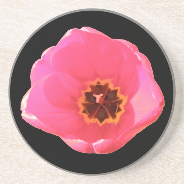 Rosa Tulip Underlägg Sandsten (Framsidan)