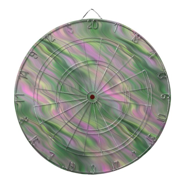 Rosa Tulip Vågigt Struktur Darttavla (Framsidan)