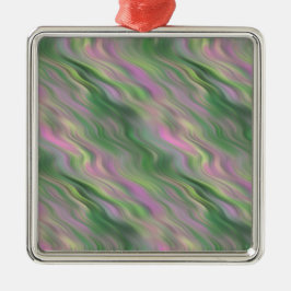 Rosa Tulip Vågigt Struktur Julgransprydnad Metall