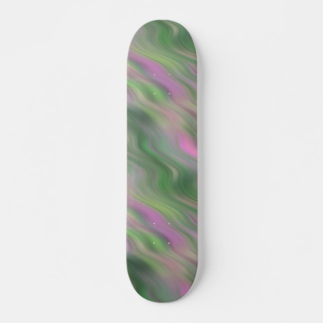 Rosa Tulip Vågigt Struktur Mini Skateboard Bräda 18,5 Cm (Framsida)