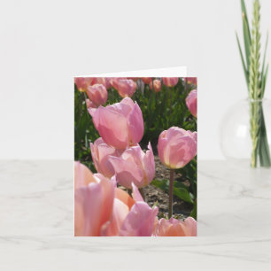 Rosa Tulips Anteckningskort