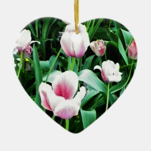 Rosa Tulips Bild Julgransprydnad Keramik
