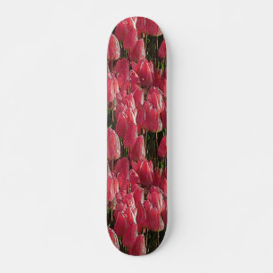 Rosa Tulips Blommigt Mini Skateboard Bräda 18,5 Cm