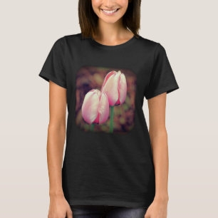 Rosa Tulips Blommigt Nature T Shirt