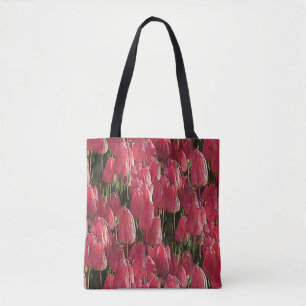 Rosa Tulips Blommigt Tygkasse