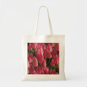 Rosa Tulips Blommigt Tygkasse