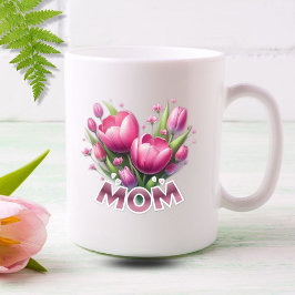 Rosa Tulips Bouquet - MAMMA Kaffemugg