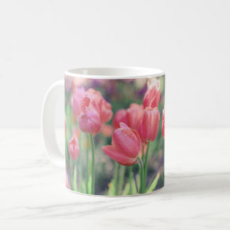 Rosa Tulips Garden Kaffemugg