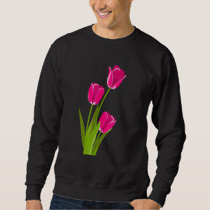Rosa Tulips Lång Ärmad Tröja