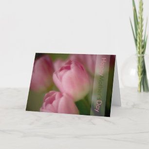 Rosa Tulips ・ Lycklig Mors dag-kort Kort