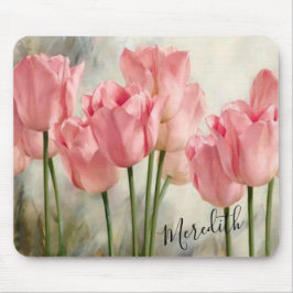 Rosa Tulips Mouse Pad Musmatta