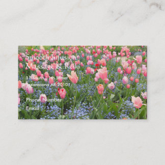 Rosa Tulips och Glöm mig-Nots Tidsbeställning Kort