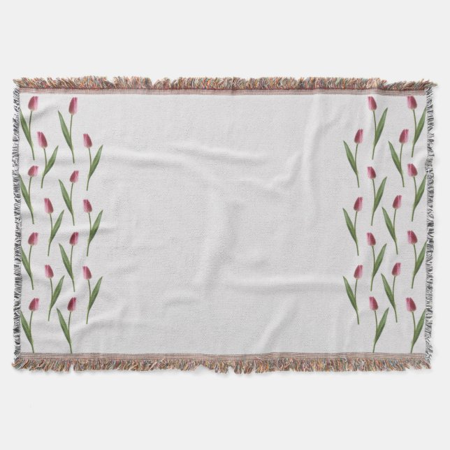 Rosa Tulips på sidan Filt (Framsidan)