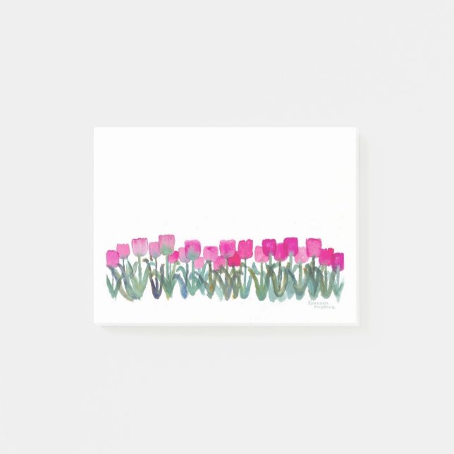 Rosa Tulips Post-it Block (Framsida)