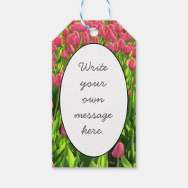 Rosa Tulips Presentetikett