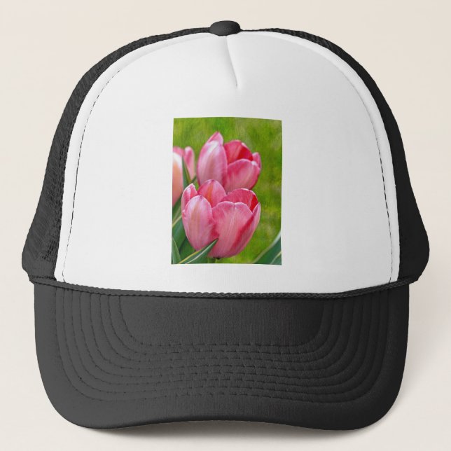Rosa Tulips Truckerkeps (Framsida)