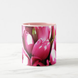 Rosa Tulips Två-Tonad Mugg