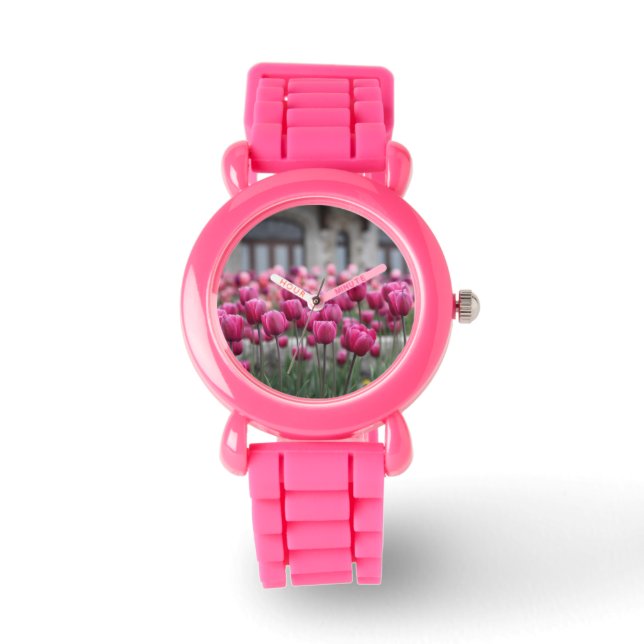 Rosa Tulips Watch Armbandsur (Framsida)
