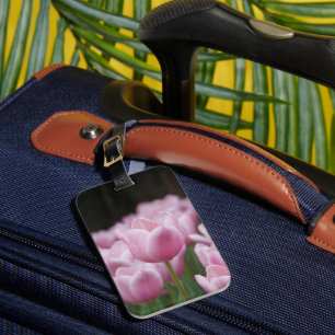 Rosa tulpan bagagelapp